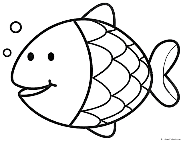 Peces Para Colorear Para Ninos Faciles - Colorear Para Niños