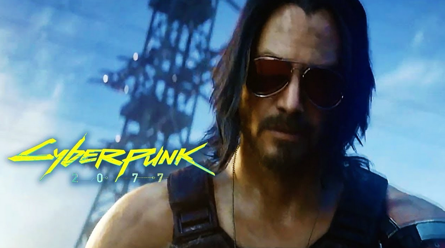Cyberpunk 2077 poster featuring Keanu Reeves.