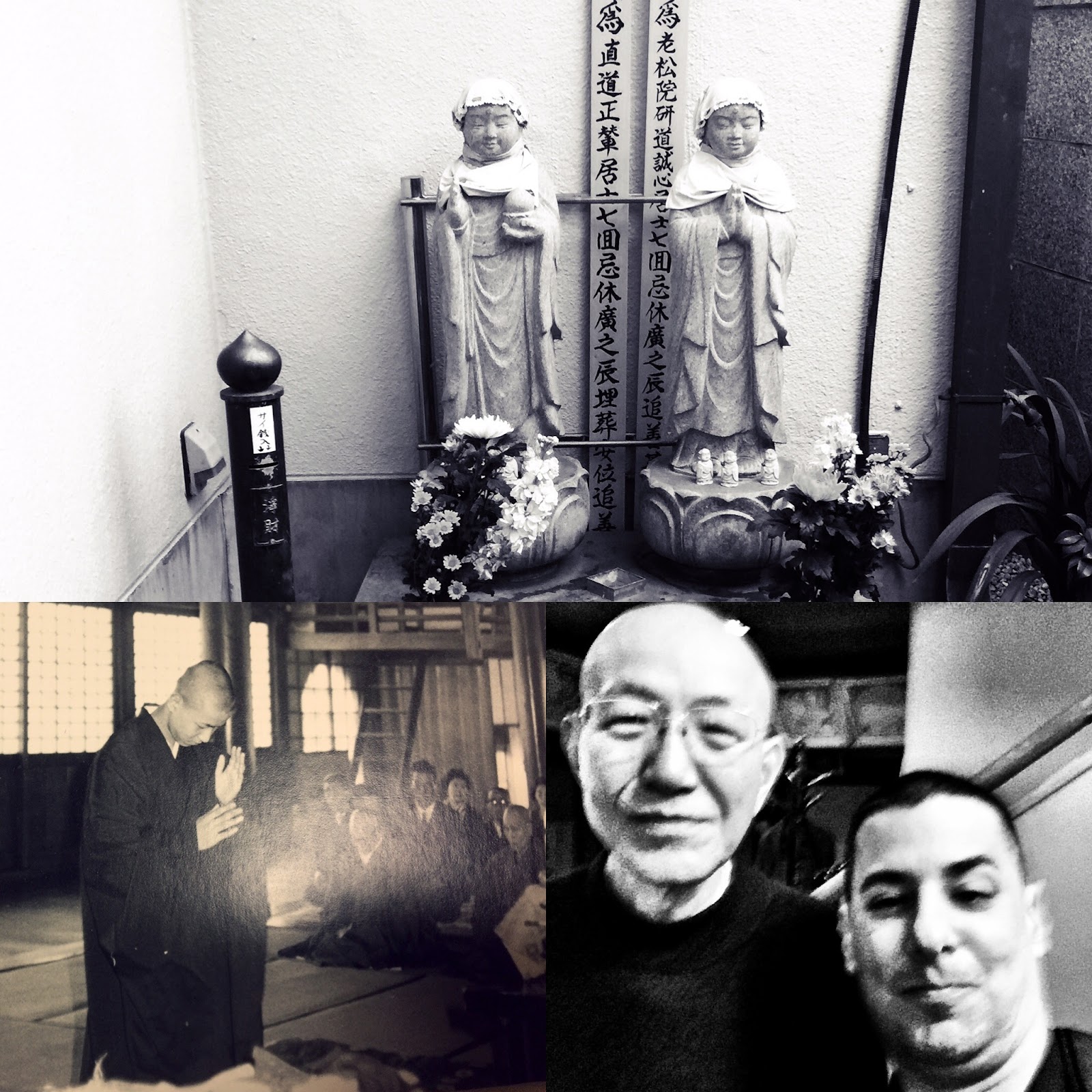 Various pictures of Jake Adelstein's zen master.