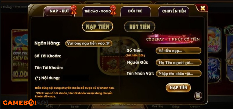 nạp tiền tại king68 club