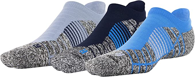 Under Armour Adult Elevated+ Performance No Show Socks, 3-Pairs