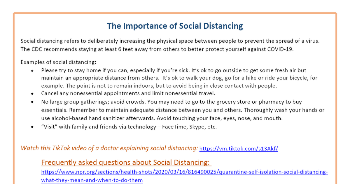 The Importance of Social Distancing.docx