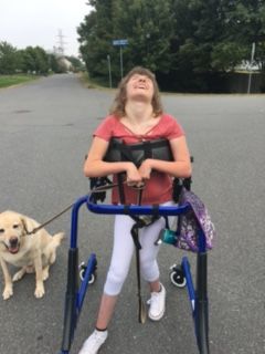 amy with her service dog