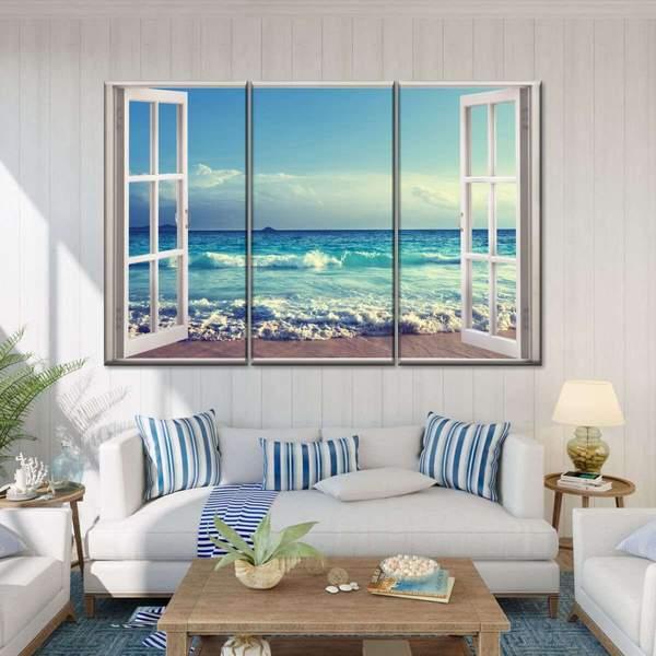 Love The Ocean Breeze Multi Panel Canvas Wall Art