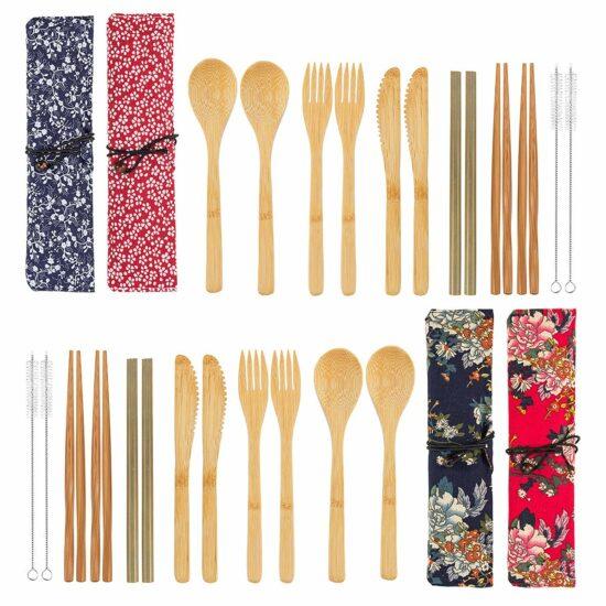 Four Pieces Bamboo Cutlery Kit