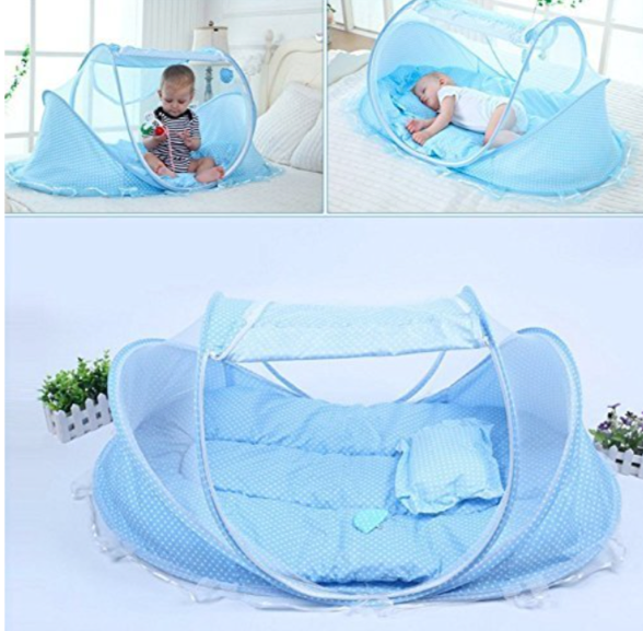 KidsTime Folding Portable baby Bed with Mosquito Net