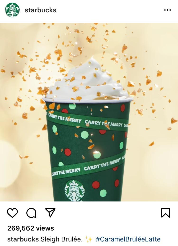 captions for Instagram Christmas starbucks 