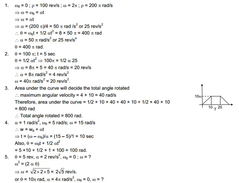 Rotational Mechanics HC Verma Concepts of Physics Solutions