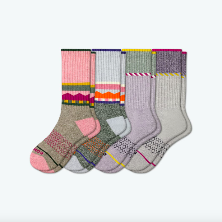 chaussettes en laine de Mérino, 4 paires colorées.
