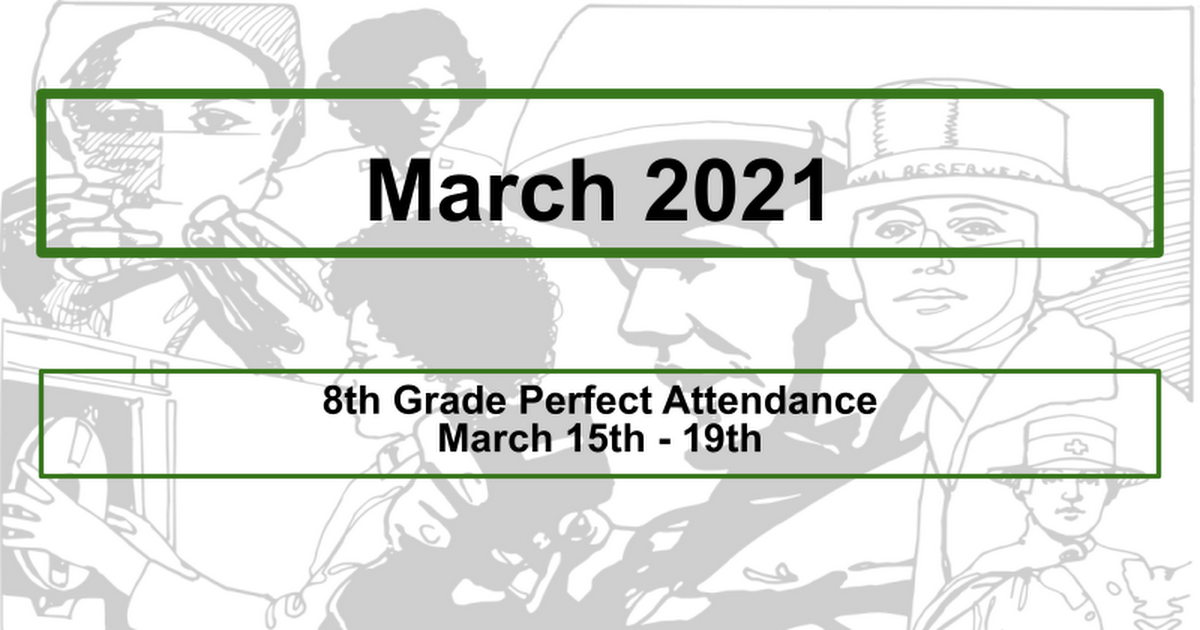 8th Grade PA March 15th - 19th