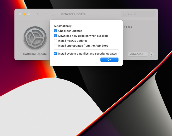 Konfigurasikan pembaruan otomatis MacOS. Cara Menjadikan Mac Private dan Aman