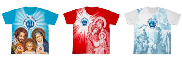 Modelos de camiseta para pastoral familiar