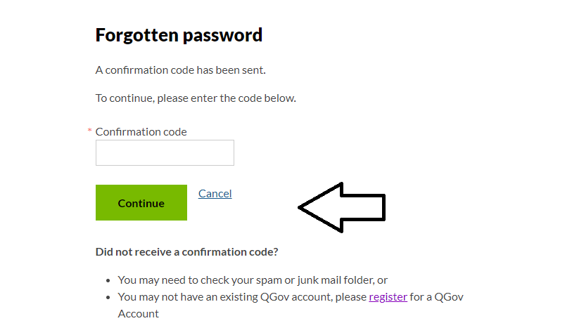 password confirmation