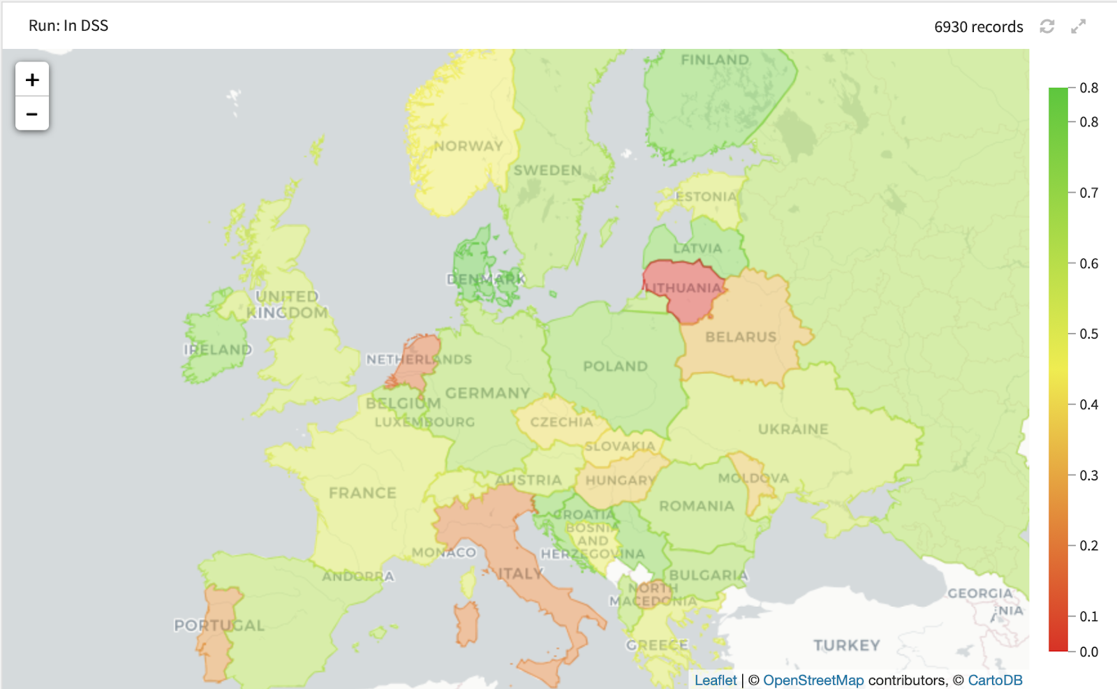 Activity per country, forecasted in May 2021