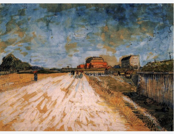  Road Running Beside the Paris Ramparts by Van Gogh