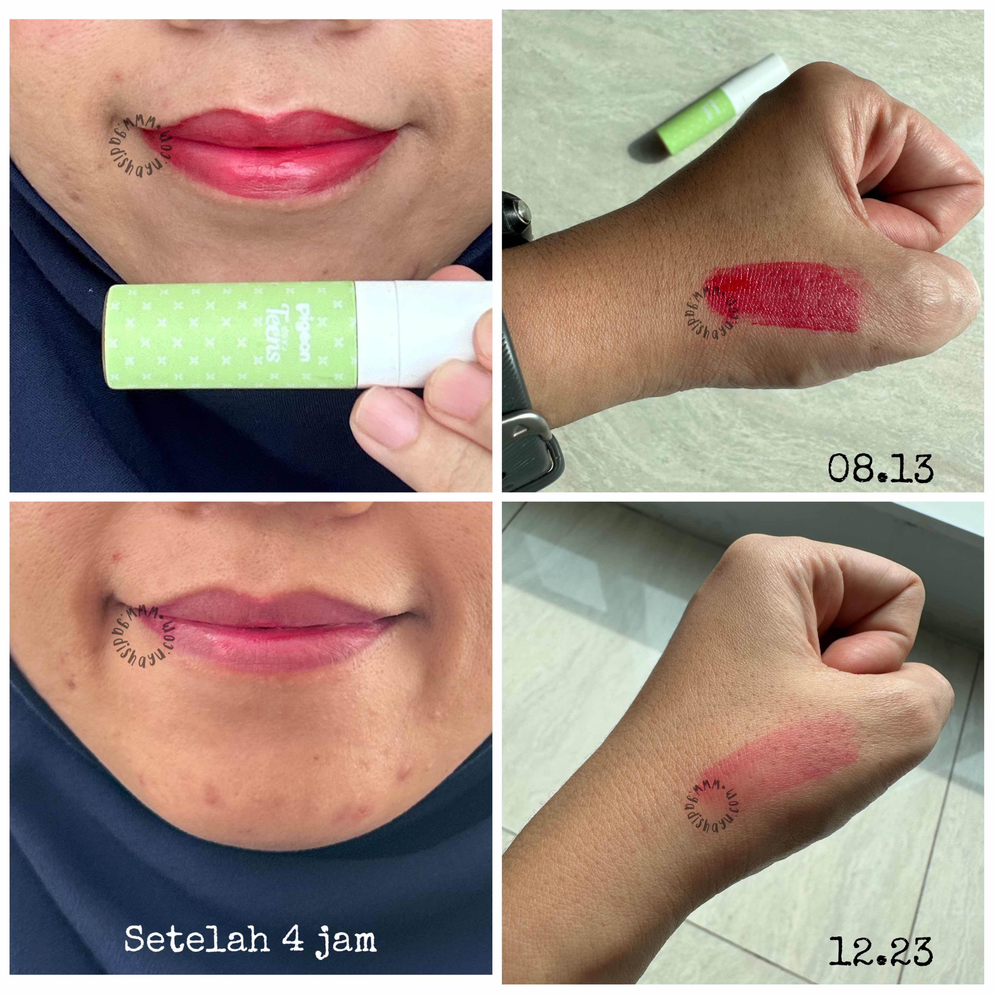 Swatches Pigeon Teens Jelly Tint Strawberry Kiss