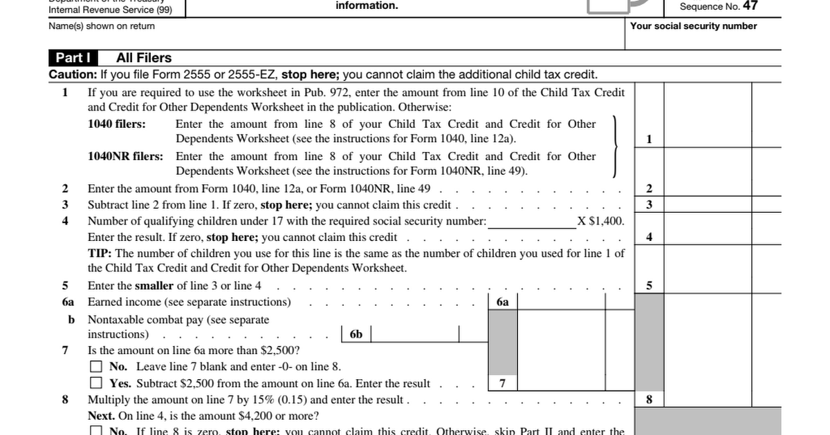 2018 Schedule 8812 (Form 1040) Sample 1.pdf