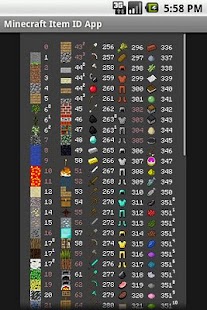 Download Minecraft Item ID App apk