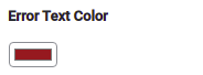 Error Text Color, Look and Feel Settings