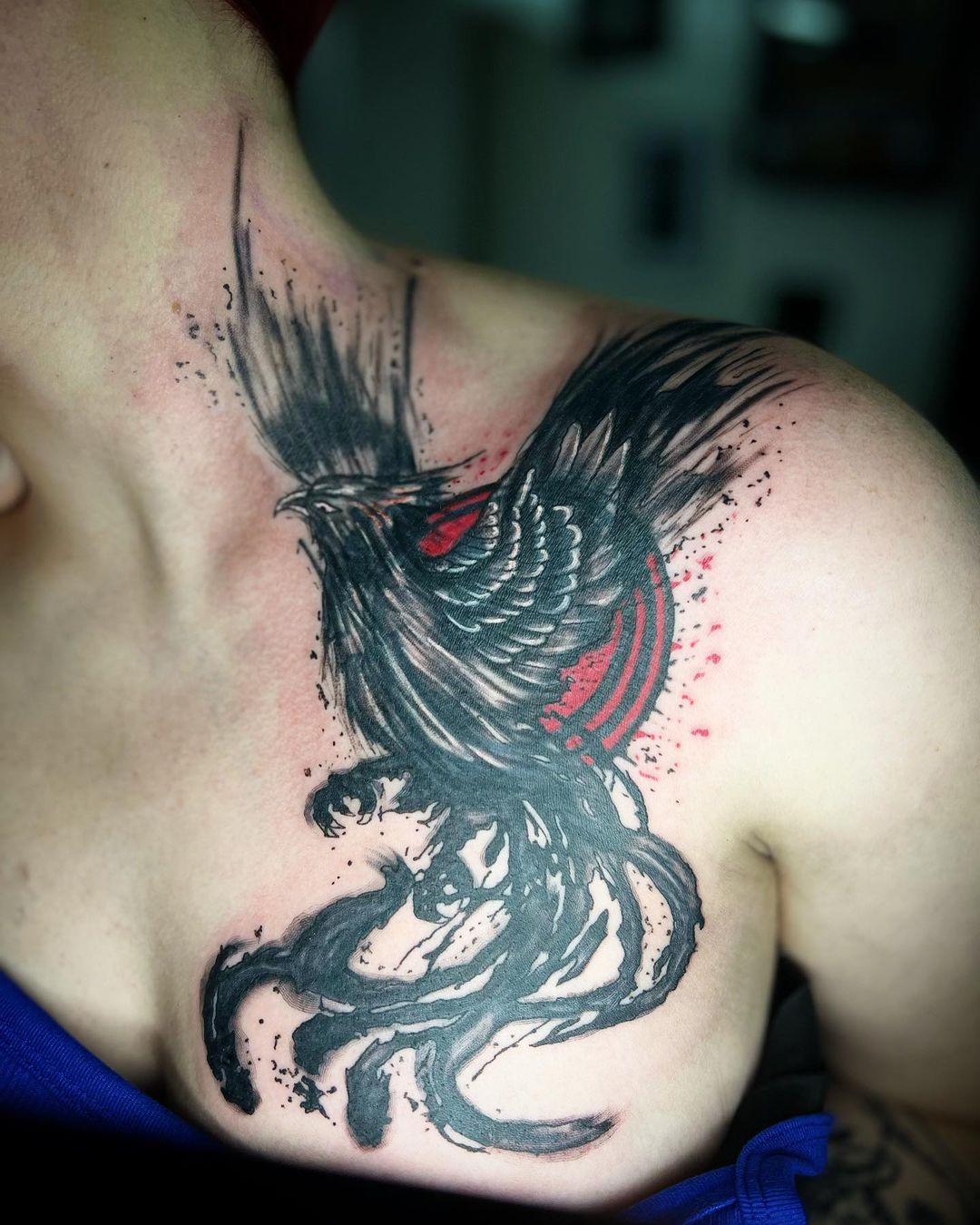 Freehand Phoenix Tattoo