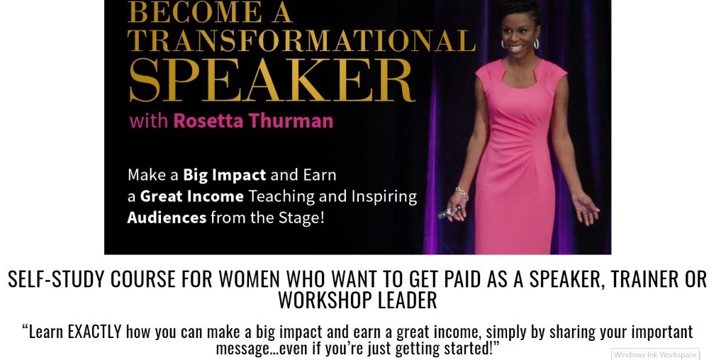 Rosetta Thurman's motivational speaking course 