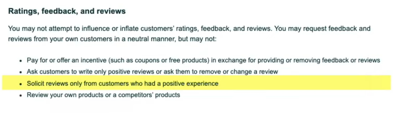 Amazon ratings, Amazon feedback, Amazon reviews, Amazon Terms of Service, Amazon TOS