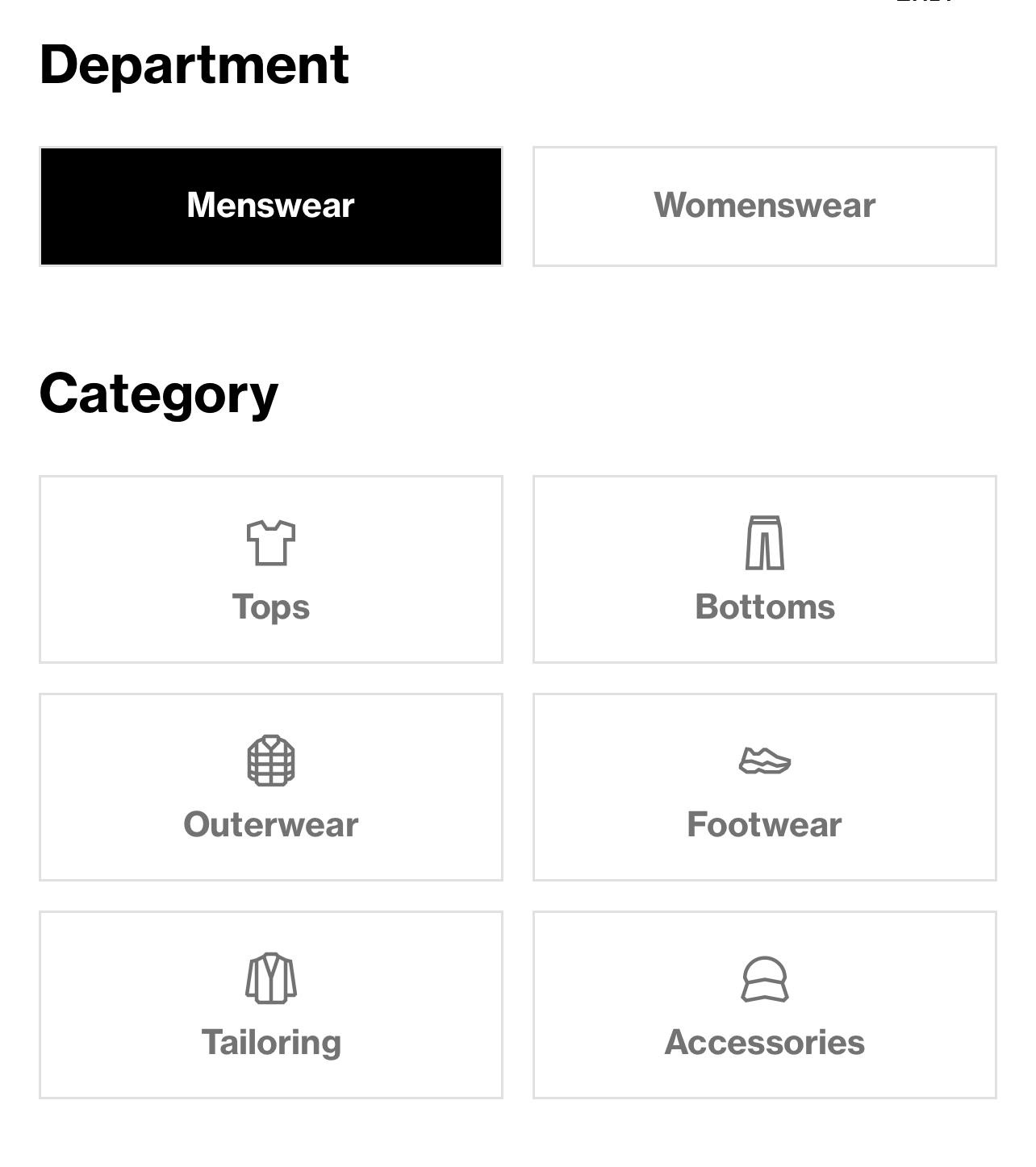 Grailed Categories
