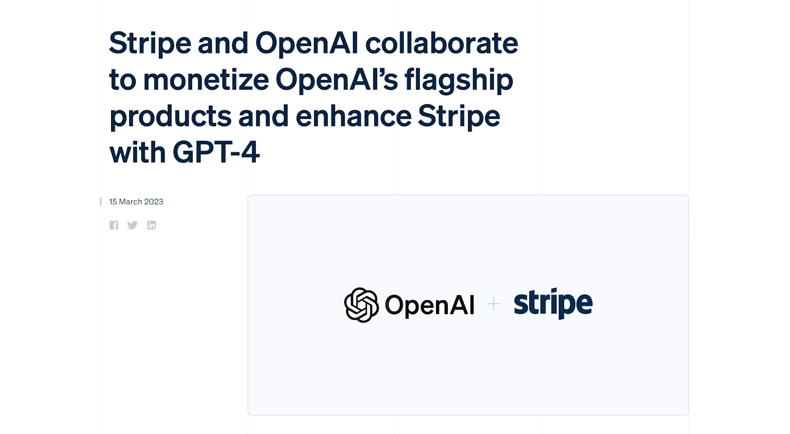 Stripe - 6 AI Tools with GPT-4 Powers in 2023