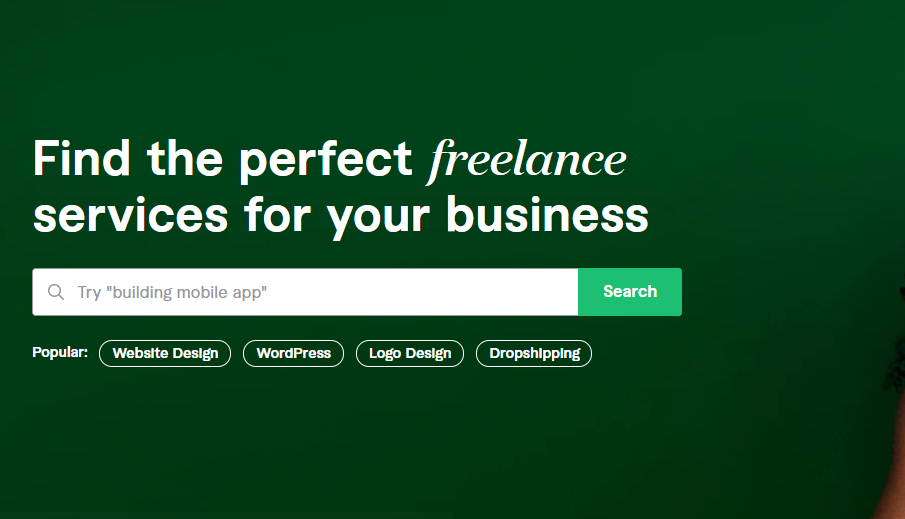 fiverr homepage screenshot