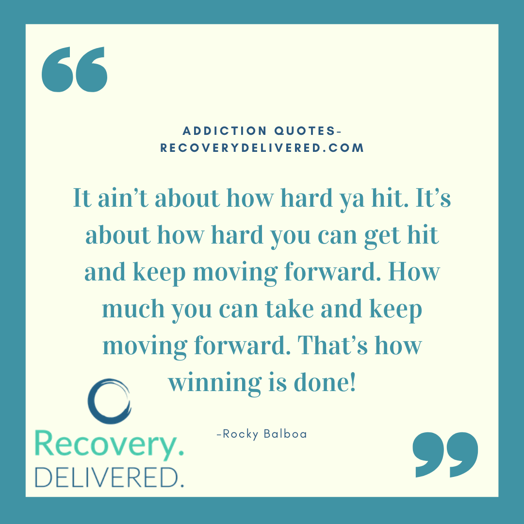 "It ain’t about how hard ya hit. It’s about how hard you can get hit and keep moving forward. How much you can take and keep moving forward. That’s how winning is done! from Rocky Balmoa 