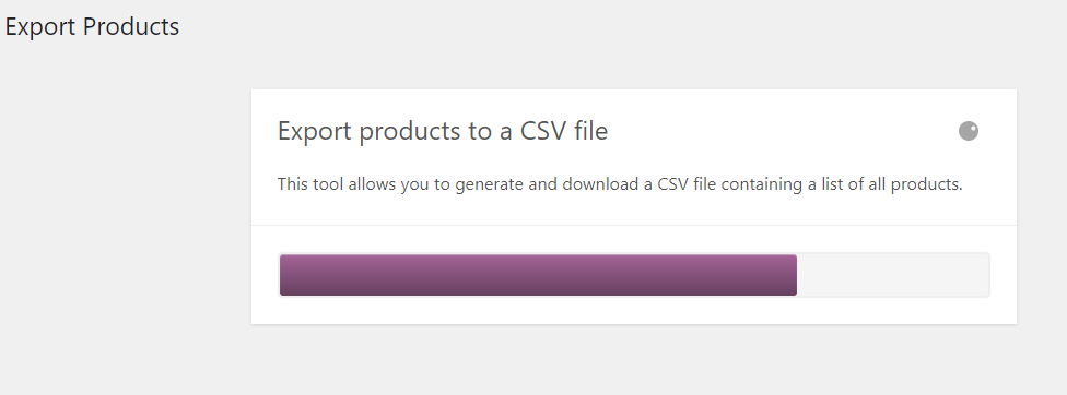 CSV export process