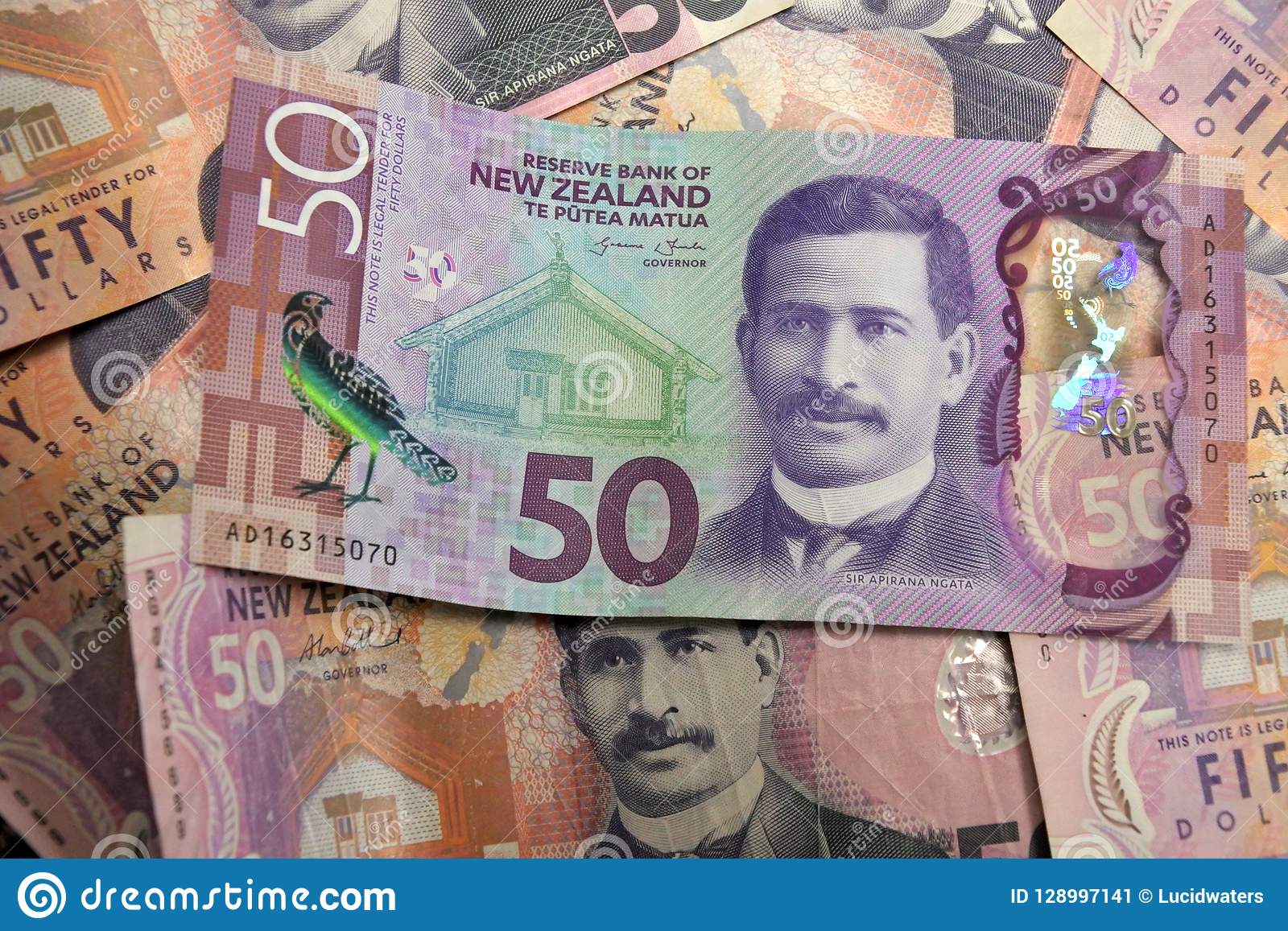 New Zealand Currency Notes Background Stock Image - Image of loan ...