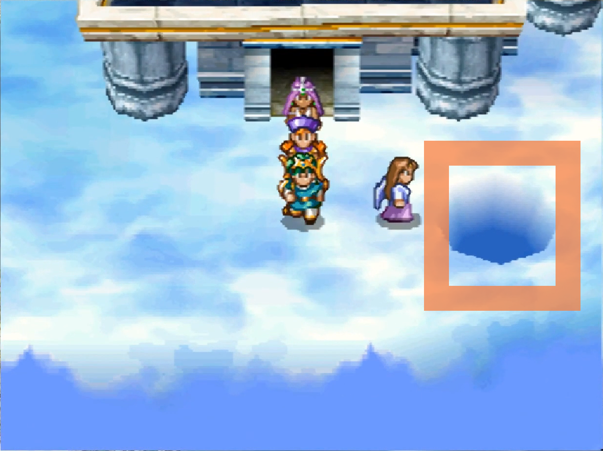 Jump on this hole to get to Niferia (2) | Dragon Quest IV 