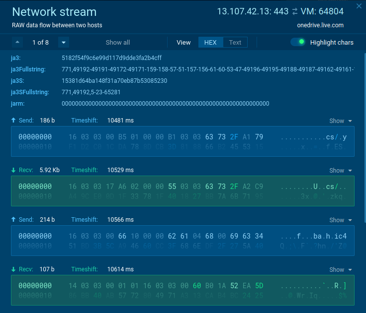 TLS fingerprinting methods in ANY.RUN