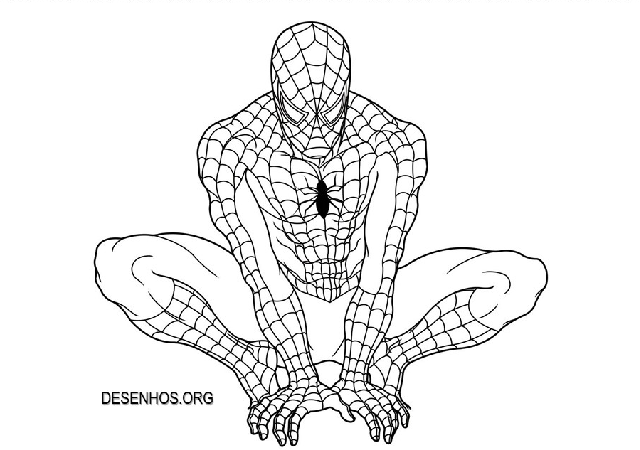 desenhos do homem-aranha para imprimir e colorir