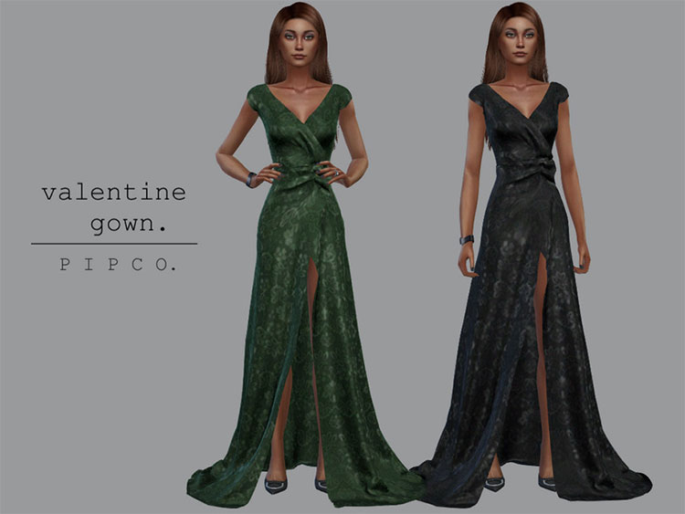 Valentine Gown CC for The Sims 4