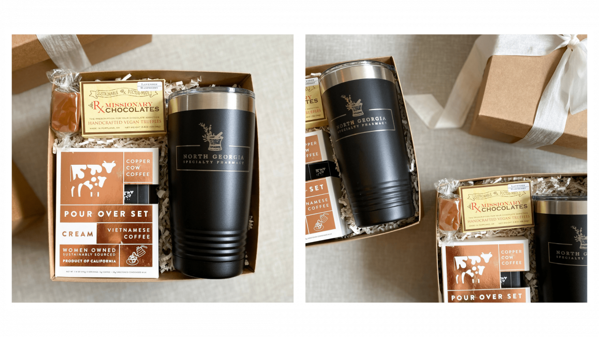 Corporate Gifting Coffee Notes with Box+Wood Gift Company- Copper Cow Coffee