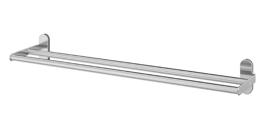 The BROGRUND stainless steel towel rail from IKEA.