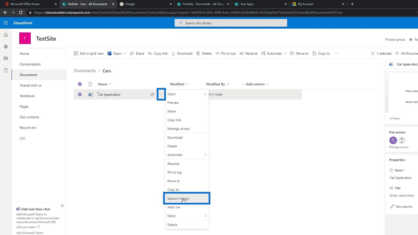 Versioning In SharePoint