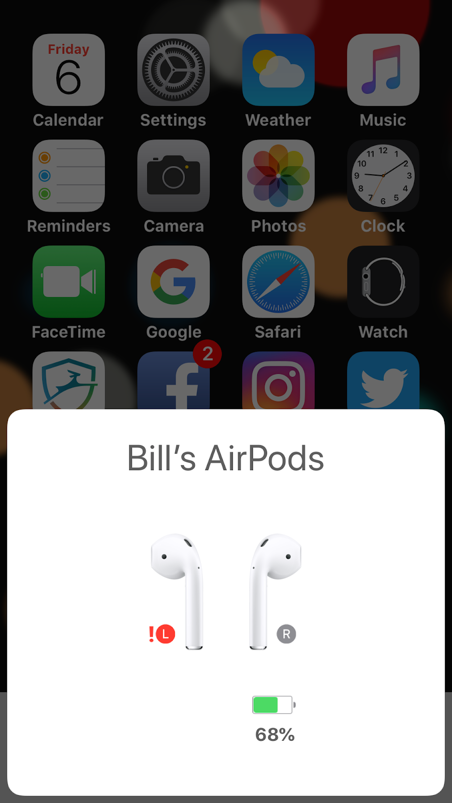 AirPods Blinking Green 
