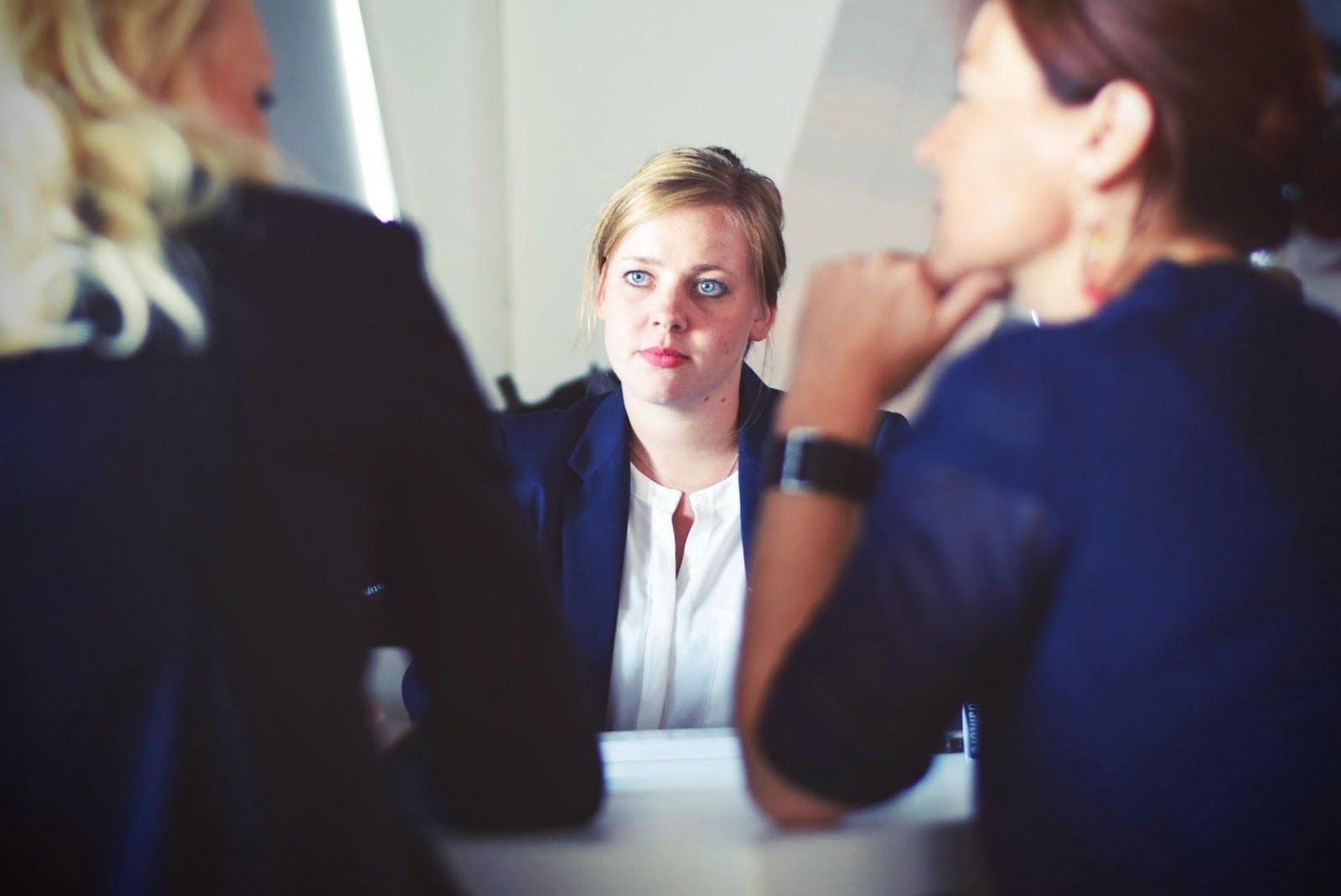 A job interview in progress