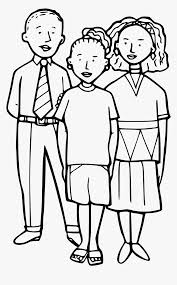 3 Children Clip Arts - 3 Family Members Clipart Black And White, HD Png  Download - kindpng