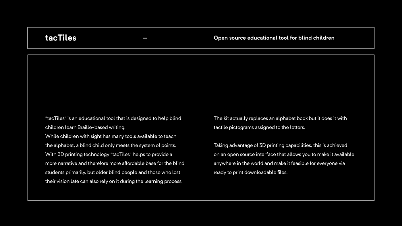 tactile blind Education 3D print typo ILLUSTRATION  touch letters Braille