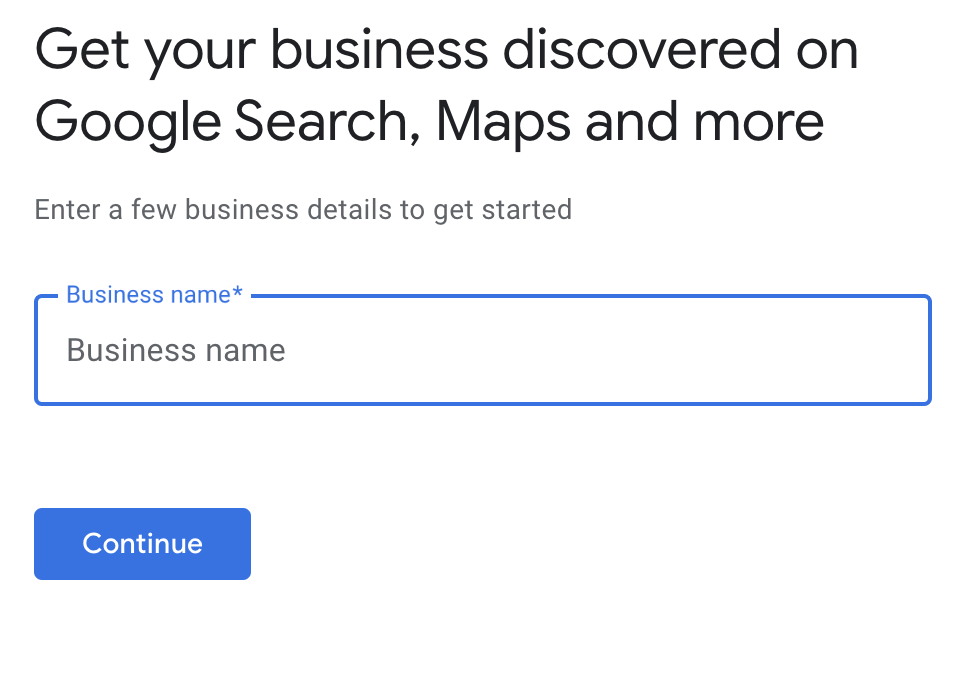 google business name
