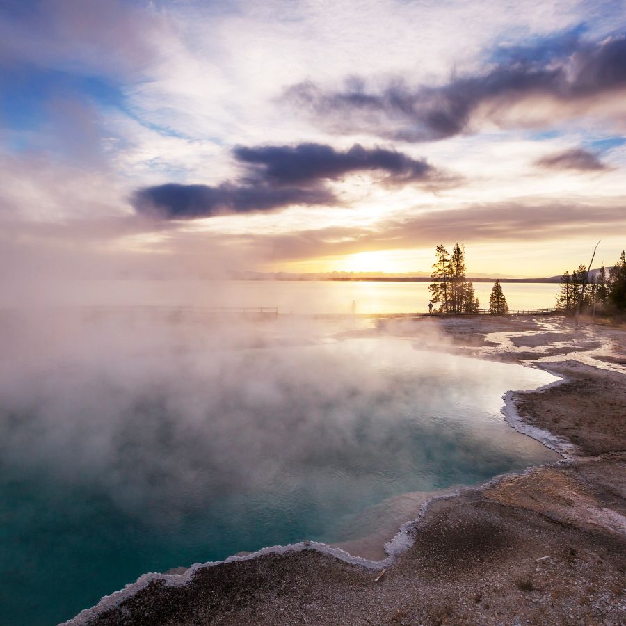 Yellowstone National Park geothermal landscape