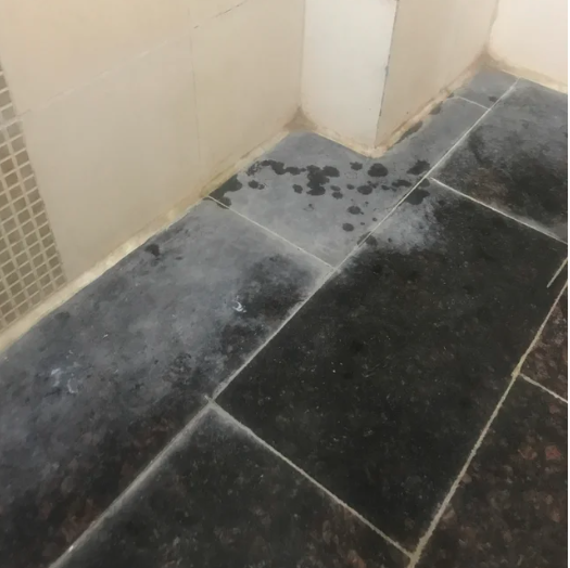 Hard water spots on tiles