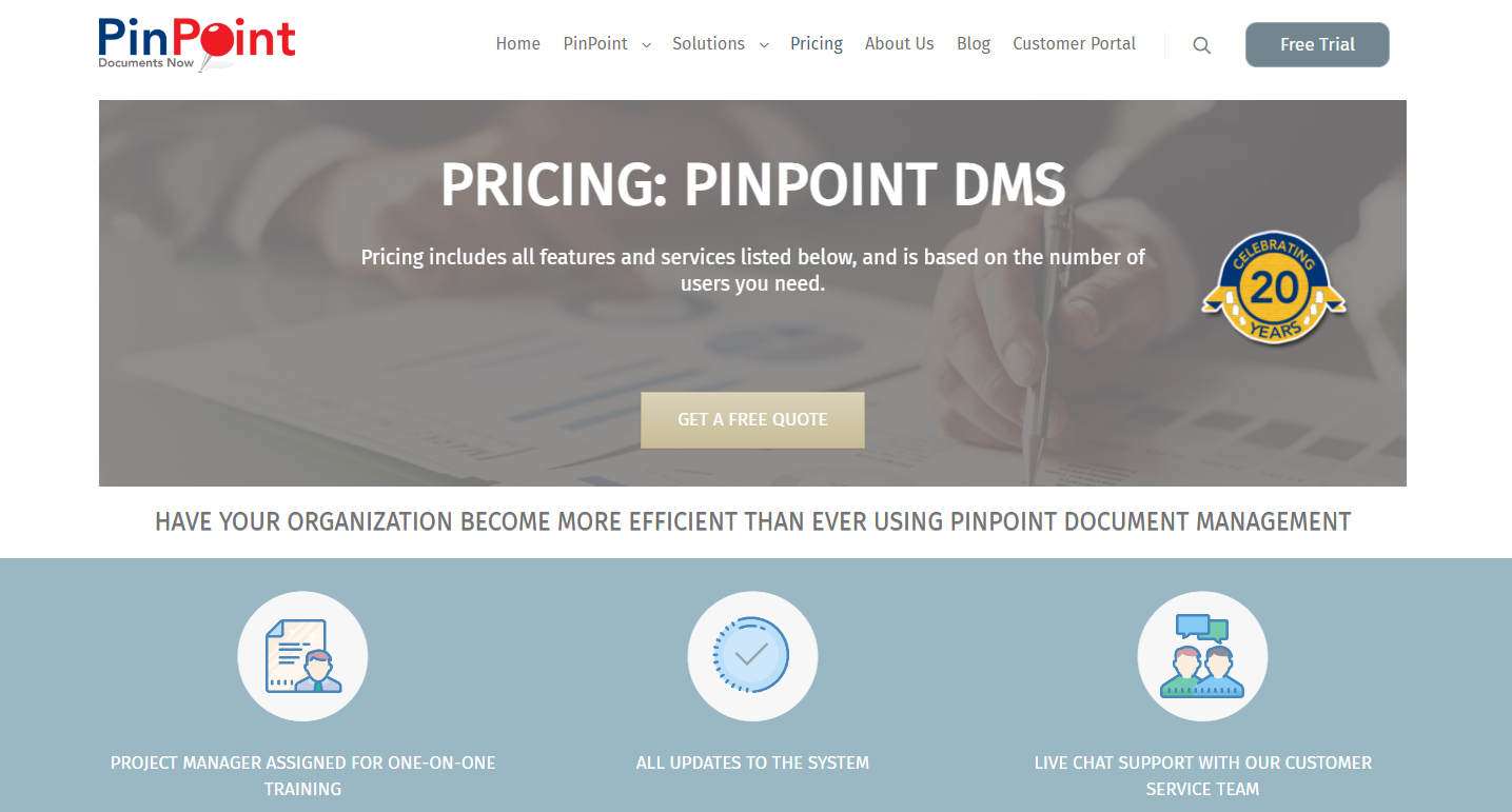 Pricing: PinPoint Documents Now