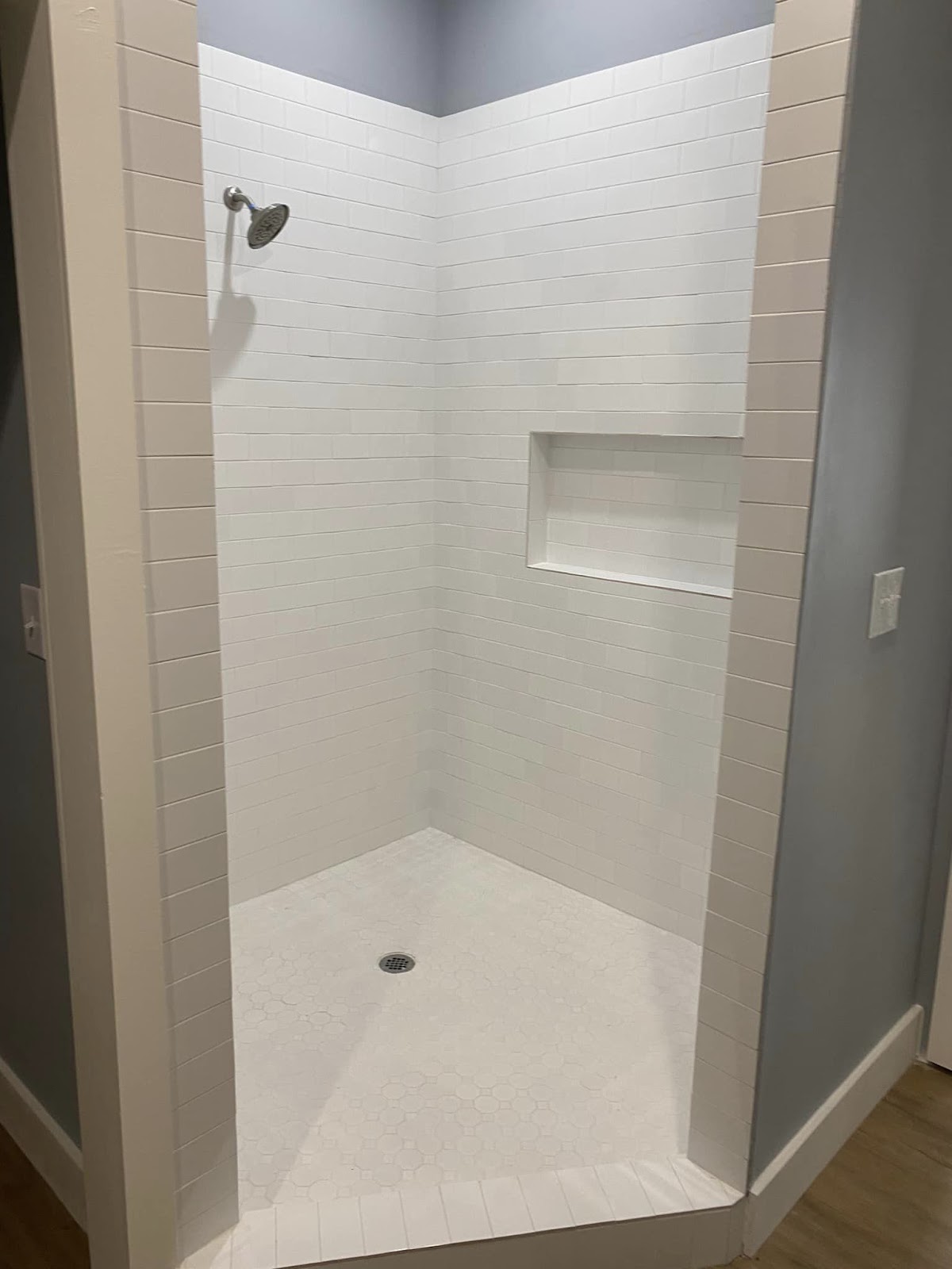 large shower space
