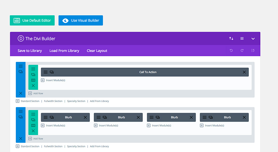 Elementor vs Divi: Divi Interface