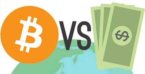 Cryptocurrencies vs traditional currencies